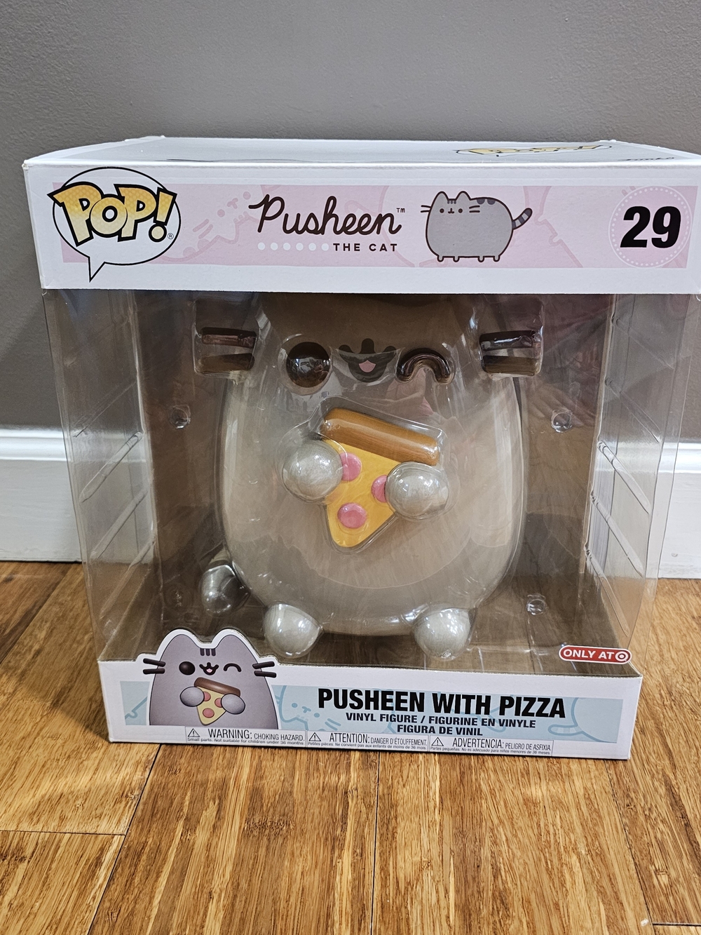 New Funko Pop Jumbo 10 Inch Pusheen with Pizza #29 Target Exclusive Vinyl Figure